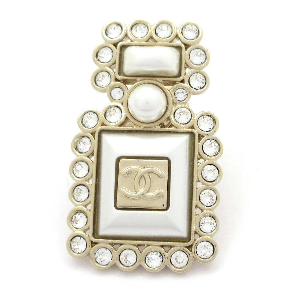 Chanel Pearl White Gold Clear Faux #348627C82B